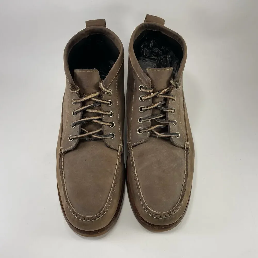 L.L. Bean Jackman Ranger Leather Moc Toe Ankle Chukka Boots Mens Size 10 D